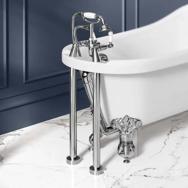 Cherwell Chrome Freestanding Bath Shower Mixer Tap