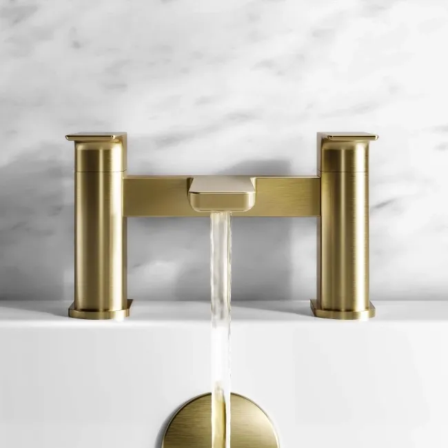 Soar Brushed Brass Bath Filler