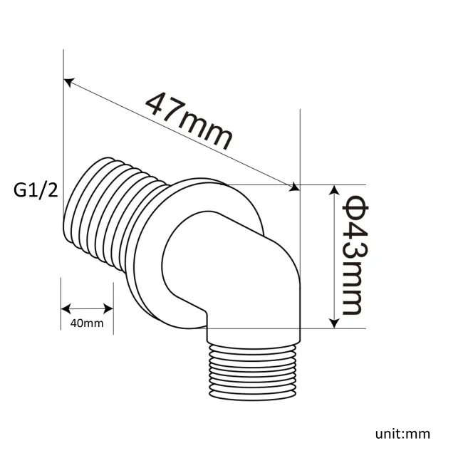 Chrome Traditional Shower Outlet