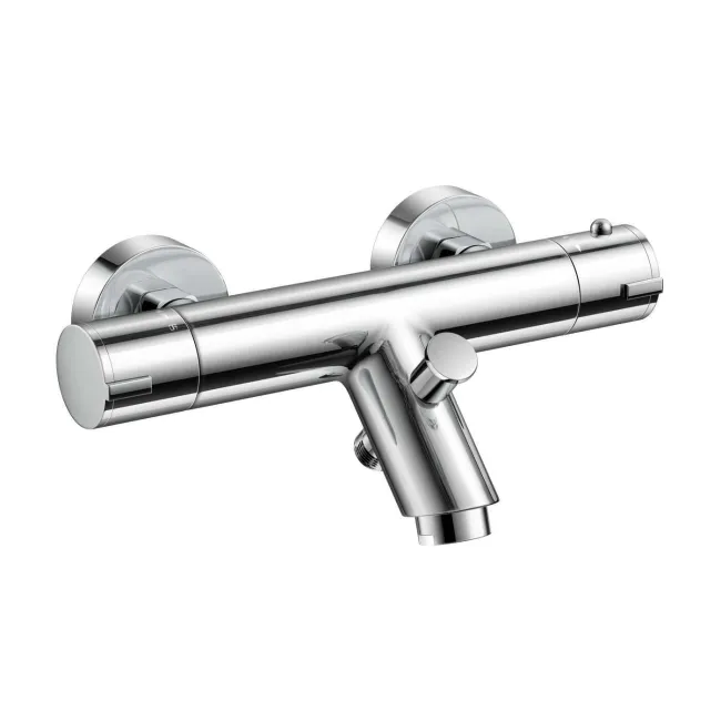 Ballina Premium Chrome Round Thermostatic Bath Filler Shower Bar Valve