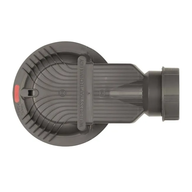 Wirquin Slim 90mm Shower Waste - Matt Black Dome