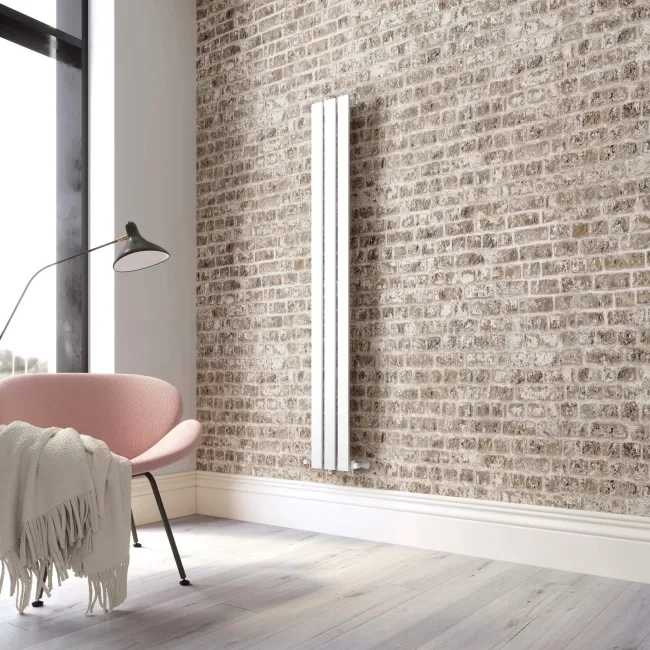 Faro White Single Flat Panel Vertical Radiator 1600x210mm