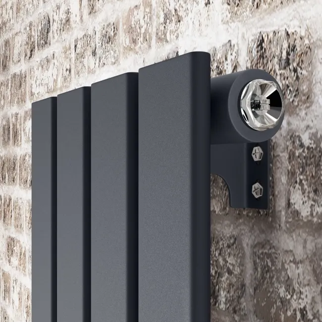 Faro Anthracite Single Flat Panel Vertical Radiator 1600x280mm