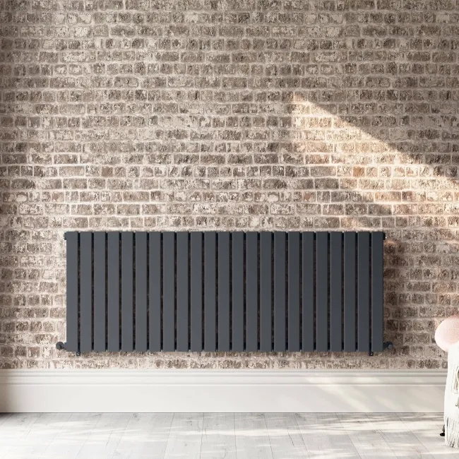 Faro Anthracite Single Flat Panel Horizontal Radiator 600x1610mm