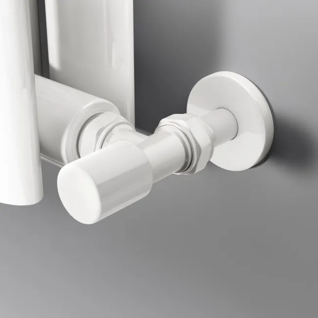 Marbella White Double Oval Panel Radiator 600x600mm