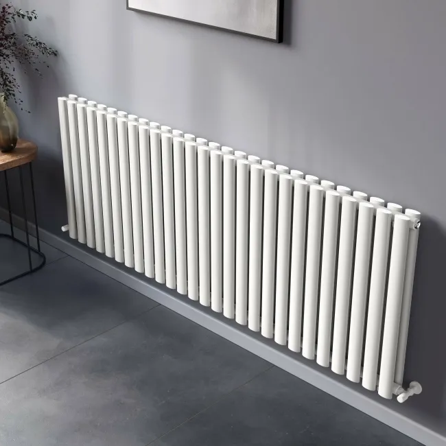 Marbella White Double Oval Panel Radiator 600x1620mm