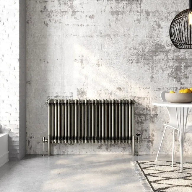 Athens Raw Metal Triple Column Horizontal Traditional Radiator 600x1190mm