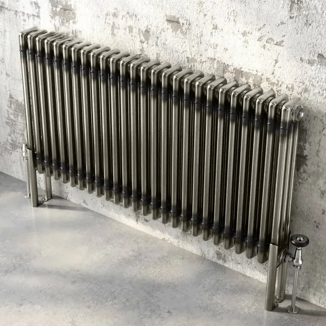 Athens Raw Metal Triple Column Horizontal Traditional Radiator 600x1190mm