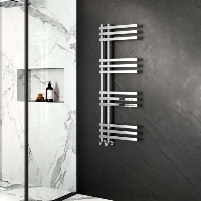 Madrid Chrome Designer Heated Towel Rail 1200x450mm