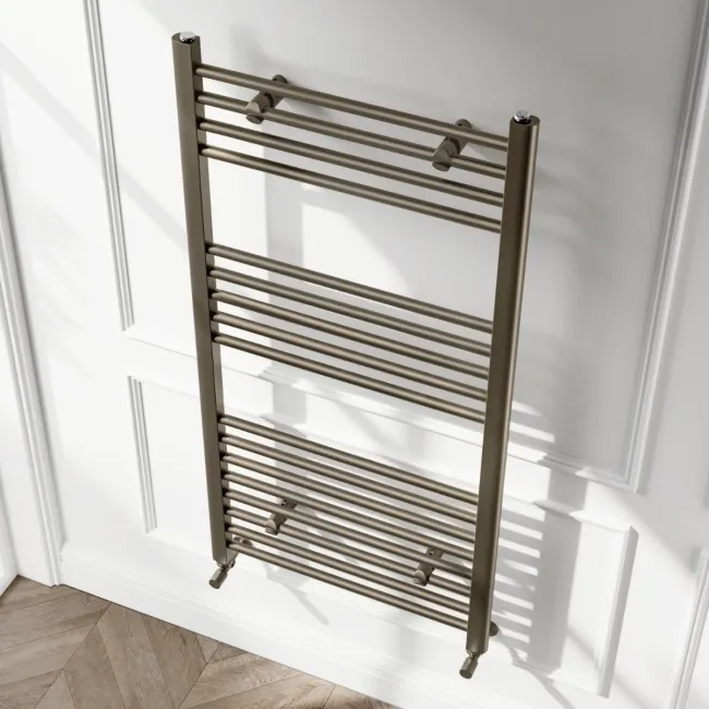 Barcelona Antique Gold Straight Heated Towel Rail 1200x600mm