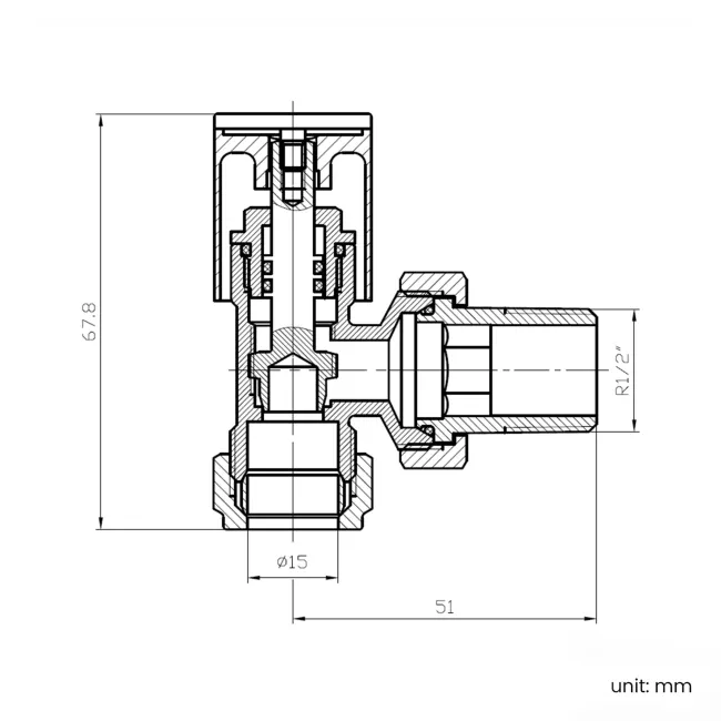 Inky Blue Angled Manual Radiator Valves (Pair) Standard 15mm