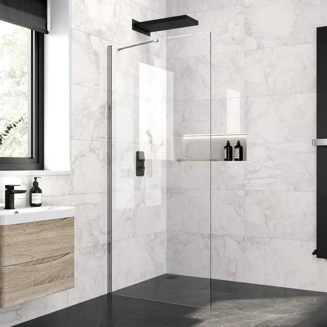 Copenhagen Easy Clean 8mm Wet Room Shower Glass Panel 1000mm