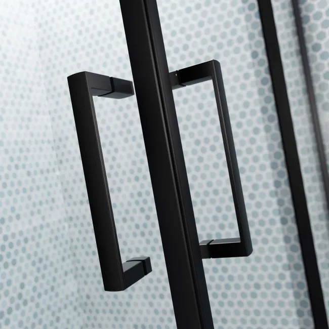 London Matt Black 6mm Corner Entry Shower Enclosure 760x760mm