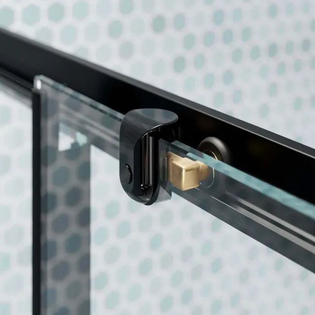 London Matt Black 6mm Corner Entry Shower Enclosure 900x900mm