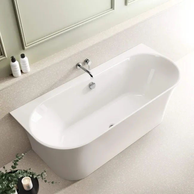 Camden 1700mm Curved Back To Wall Bath