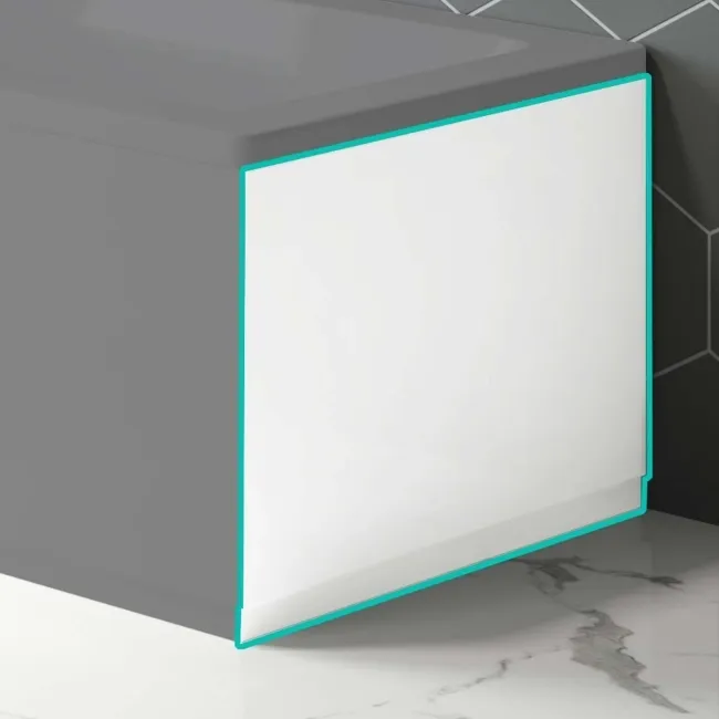 Gloss White Wooden Bath End Panel 700mm