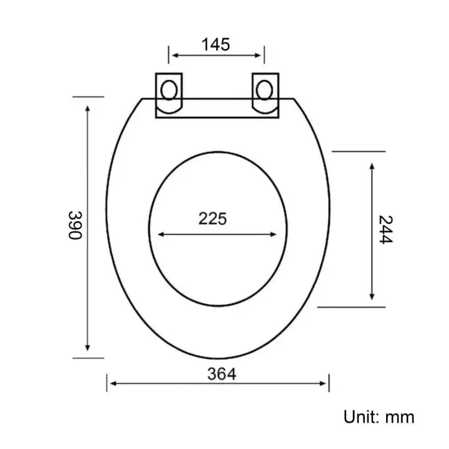 Hudson Traditional Graphite Grey Wooden Soft Close Toilet Seat