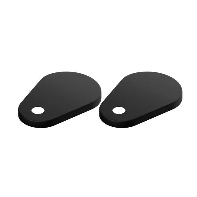 Matt Black Toilet Seat Teardrop Hinge Cover Caps