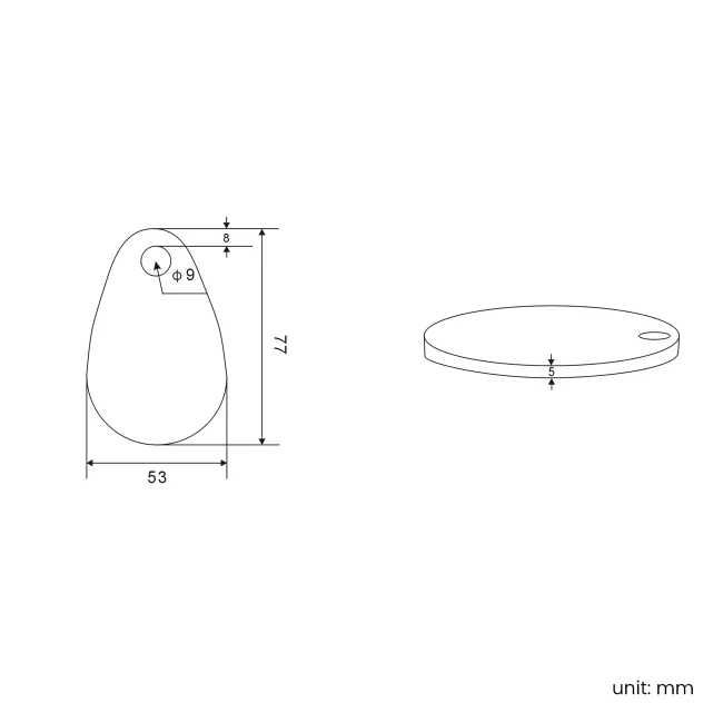 Matt Black Toilet Seat Teardrop Hinge Cover Caps