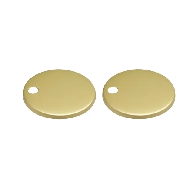 60.6mm Brushed Brass Toilet Seat Round Hinge Cover Caps