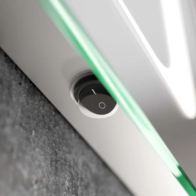 Arabella Battery Operated Illuminated LED Cloakroom Mirror 600x400mm