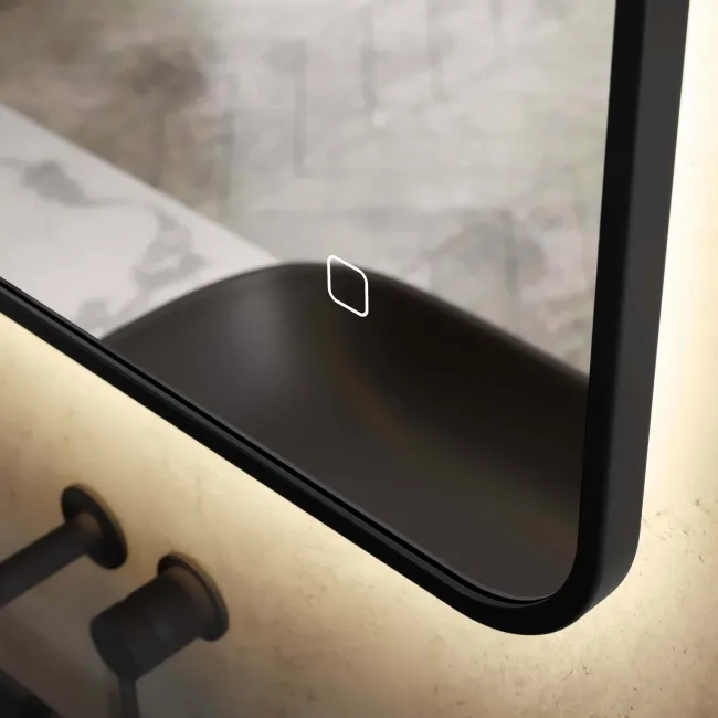 Mila Black Framed Backlit llluminated LED Mirror 600x1200mm