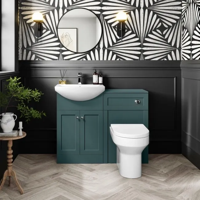 Capri Mystic Green Back To Wall Toilet Unit 500mm