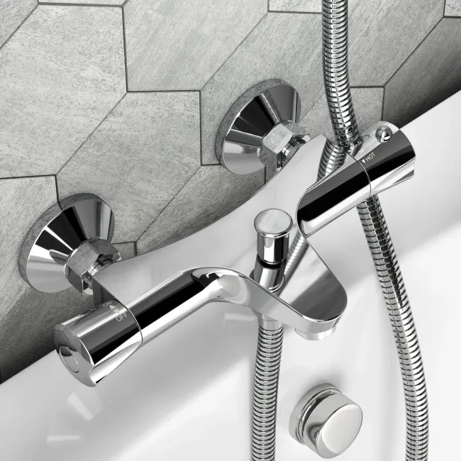 Lismore Round Thermostatic Bath Filler Shower Set