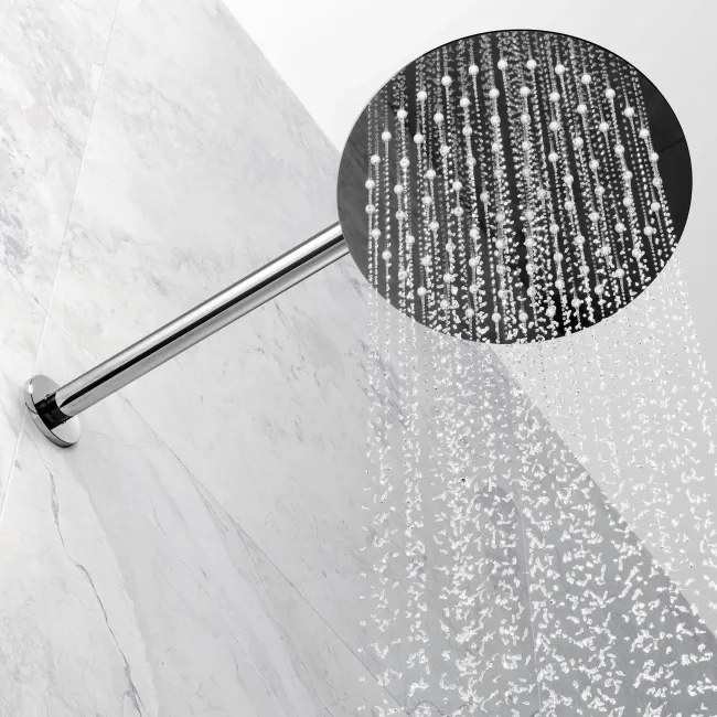 Ballina Premium Chrome Round Thermostatic Set - 200mm Head, Hand Shower & Body Jets