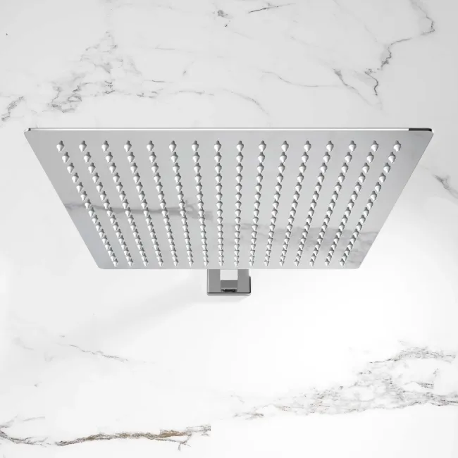 Galway Premium Chrome Square Thermostatic Set - 300mm Head, Hand Shower & Body Jets