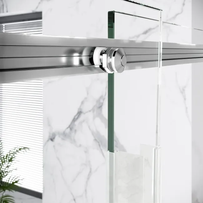 Stockholm Easy Clean 8mm Frameless Sliding Shower Enclosure 1100x900mm