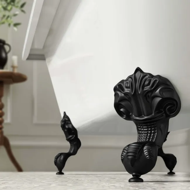 Abingdon 1700mm Single Ended Roll Top Bath - Black Ball Feet