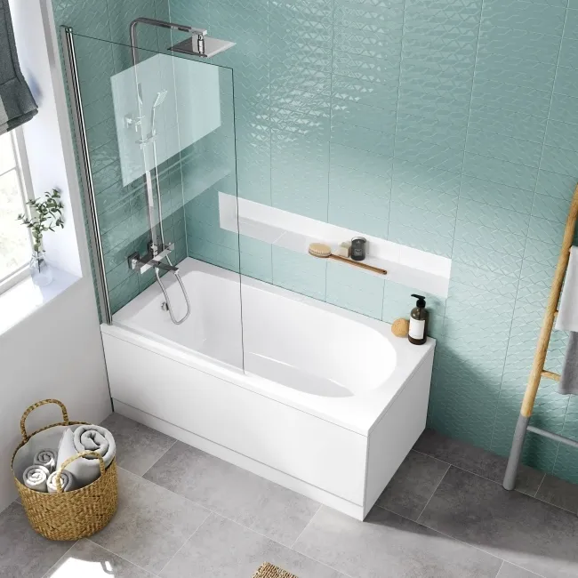 Stafford 1400x700 Shower Bath & 4mm Screen