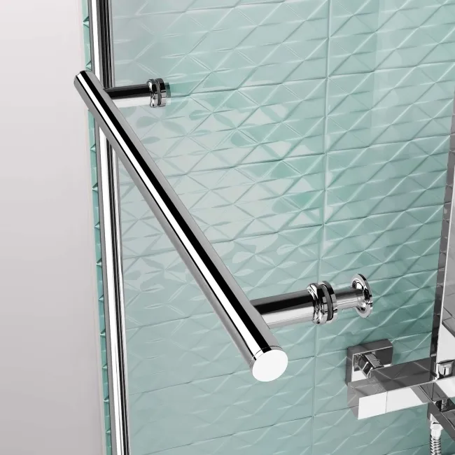 Stafford 1700x700 Shower Bath & 4mm Screen with Rail
