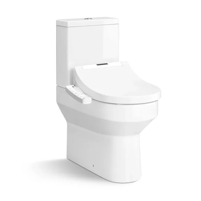Denver Rimless Fully Back to Wall Close Coupled Toilet With Smart Bidet Seat