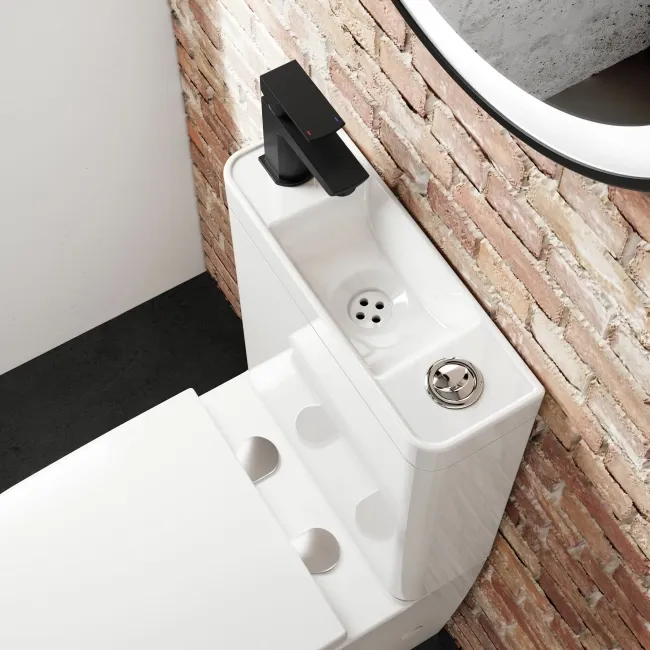 Boston 2-In-1 Combined Wash Basin & Rimless Toilet With Premium Soft Close Seat