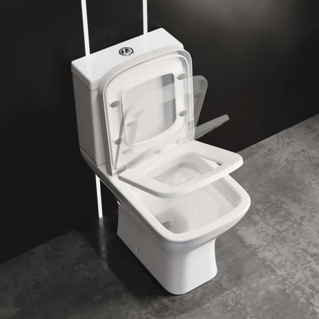 Atlanta Rimless Close Coupled Toilet With Soft Close Seat