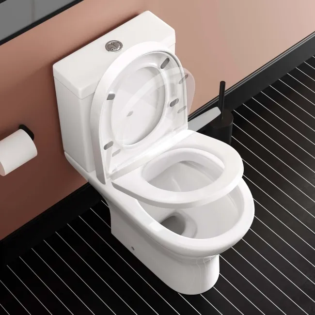 Orlando Rimless Close Coupled Toilet With Soft Close Seat