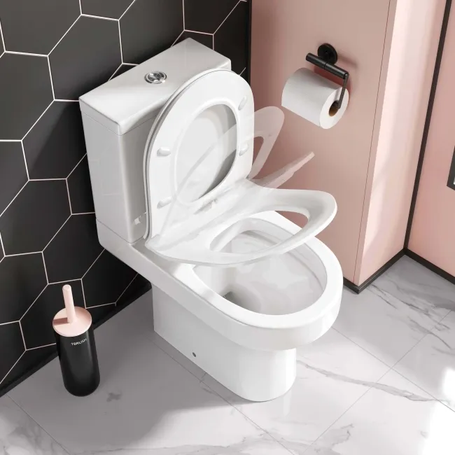 Denver Rimless Close Coupled Toilet & Pedestal Basin Set
