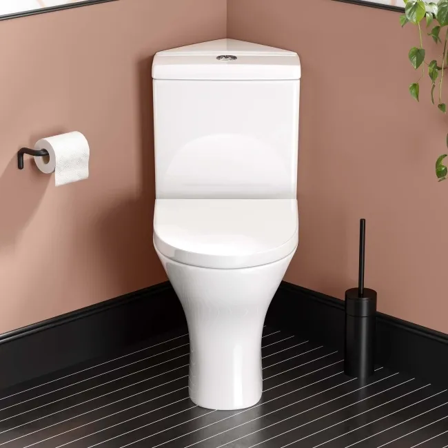 Orlando Close Coupled Corner Toilet With Soft Close Seat