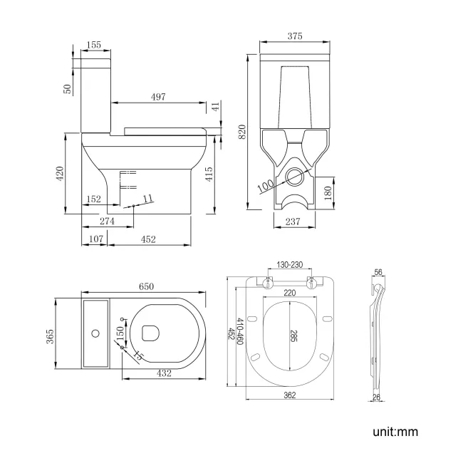 Denver Close Coupled Toilet & Pedestal Basin Set