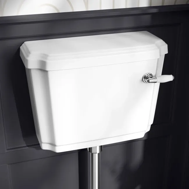 Hudson Traditional Low-Level Toilet With Cashmere Pink Seat & Pedestal Basin - Single Tap Hole