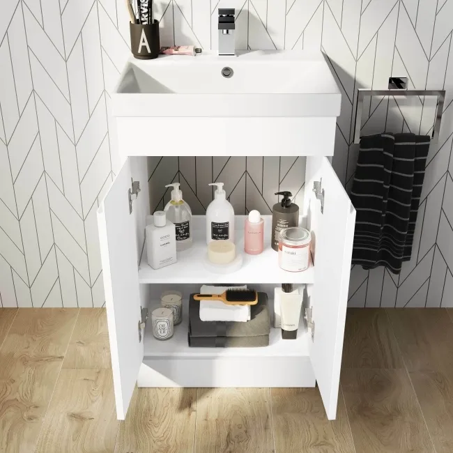 Trent Gloss White Basin Vanity 500mm