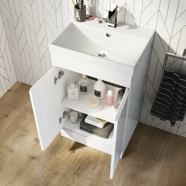 Trent Gloss White Basin Vanity 500mm