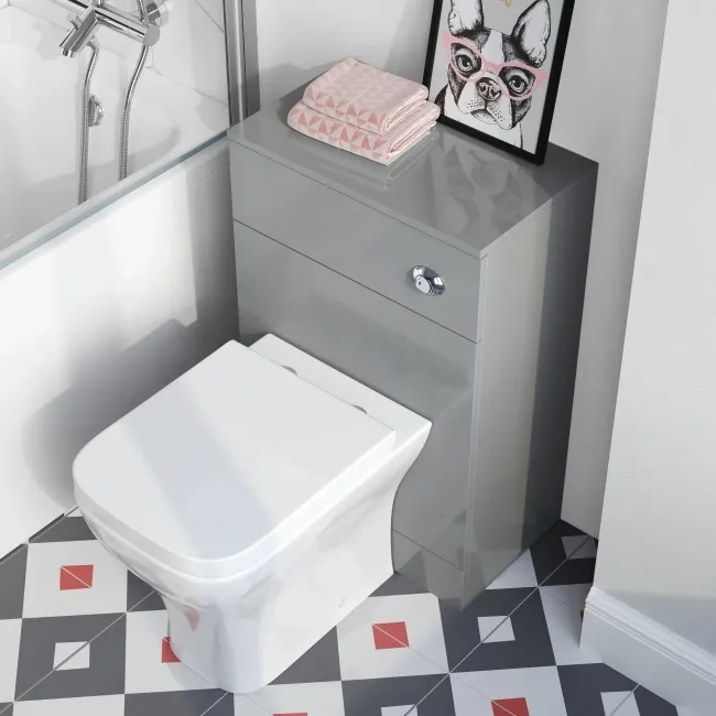 Quartz Stone Grey Back To Wall Unit and Atlanta Toilet