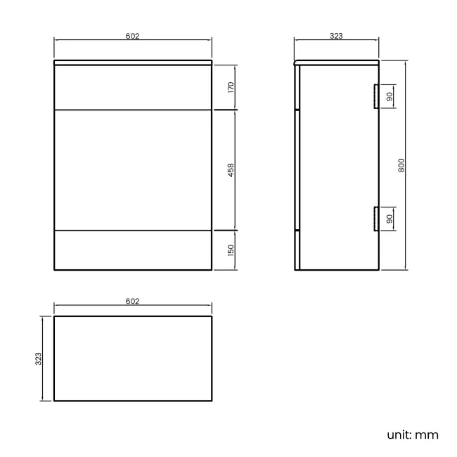Harper Stone Grey Basin Vanity with Marble Top & Back To Wall Unit 1200mm