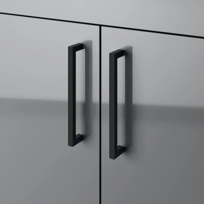 Harper Stone Grey Combination Vanity Basin and Aruba Toilet 1500mm - Black Accents