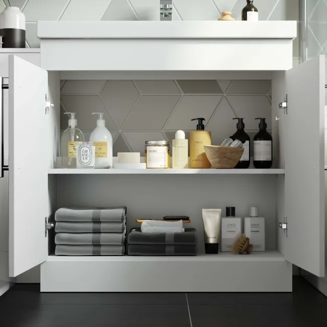 Avon Gloss White Combination Vanity Basin and Boston Toilet 1300mm