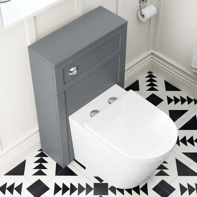 Bermuda Dove Grey Combination Vanity Basin and Boston Toilet 1300mm
