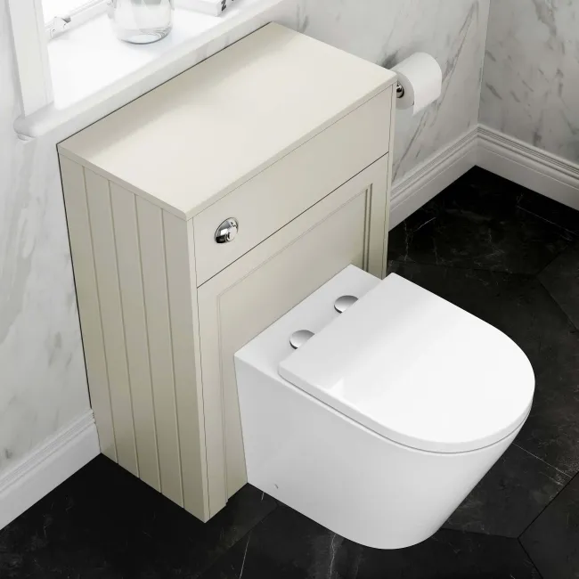 Traditional Chalk White Back To Wall Unit and Boston Toilet